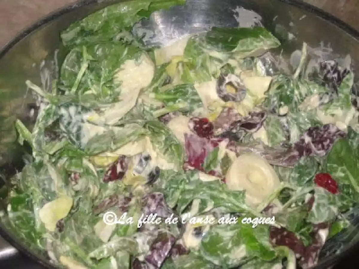 SALADE IMPROVISÉE DE MESCLUN ET ENDIVE