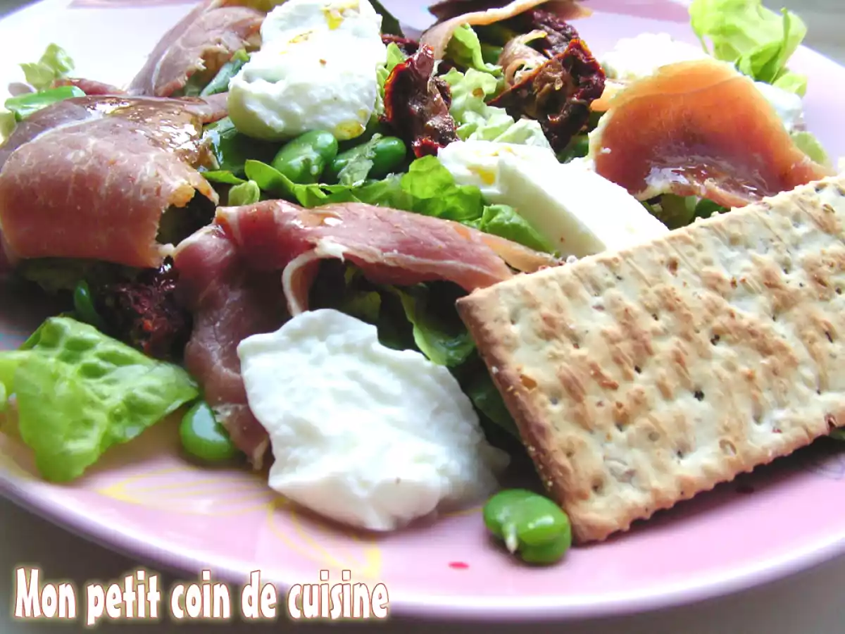 Salade italienne aux fèves sans lait et sans gluten