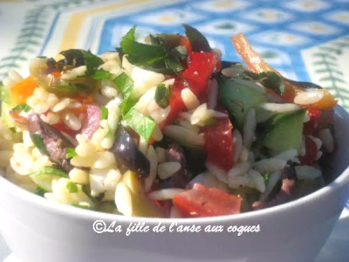 SALADE MÉDITERRANÉENNE À L'ORZO ET AU FETA - photo 2