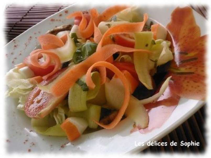 Salade : méli mélo de tagliatelles de courgettes et carottes - photo 2