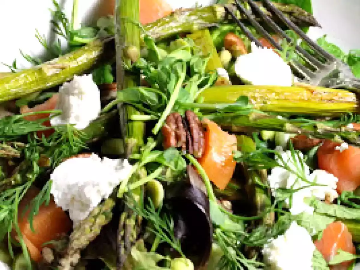 Salade méli mélo très verte pour l'arrivée du printemps