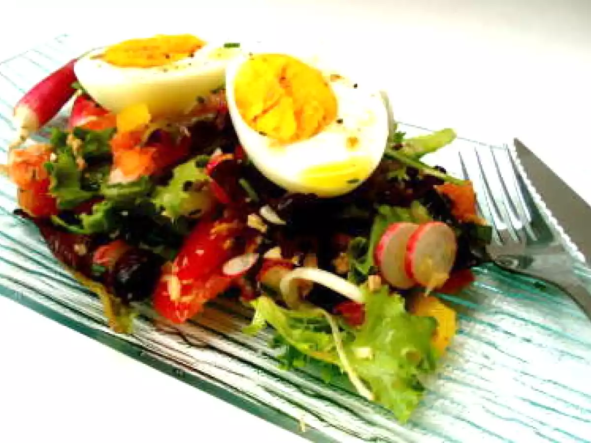 SALADE NIÇOISE, SAUCE AUX ANCHOIS
