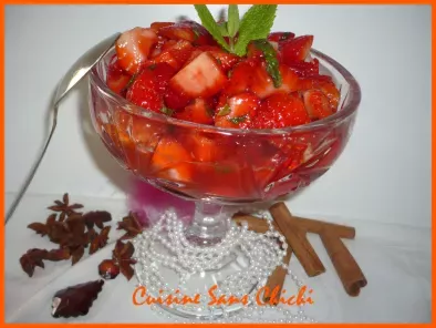 Salade orientale de fraises aux épices