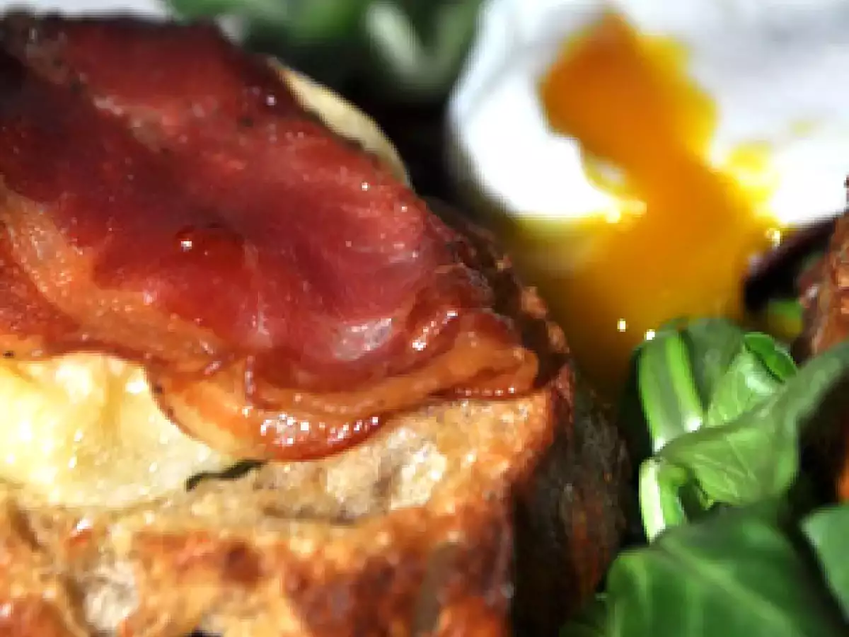 Salade Pain perdu chèvre Pancetta & Oeuf poché - photo 2