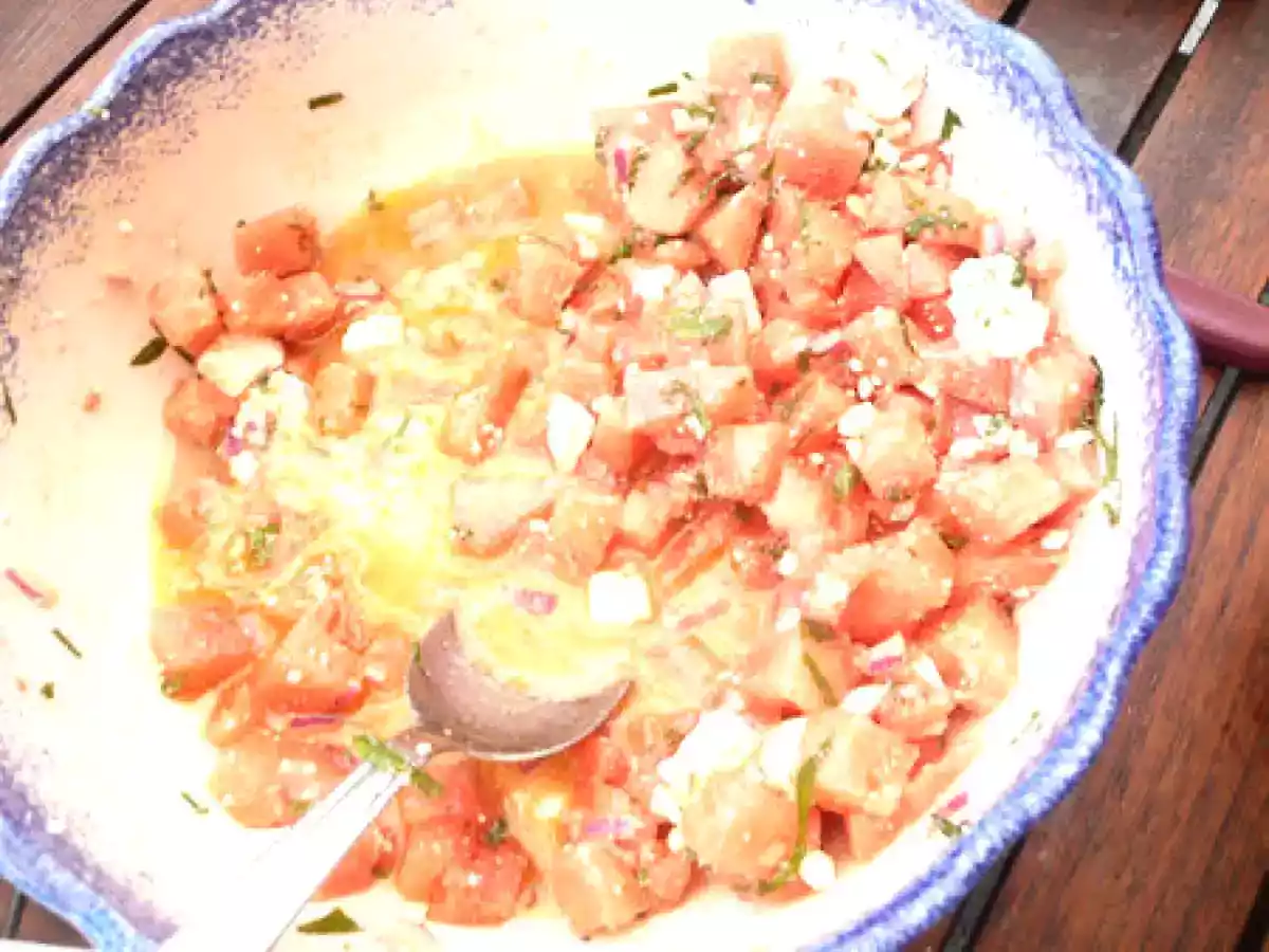 Salade Pastèque, Feta & Menthe