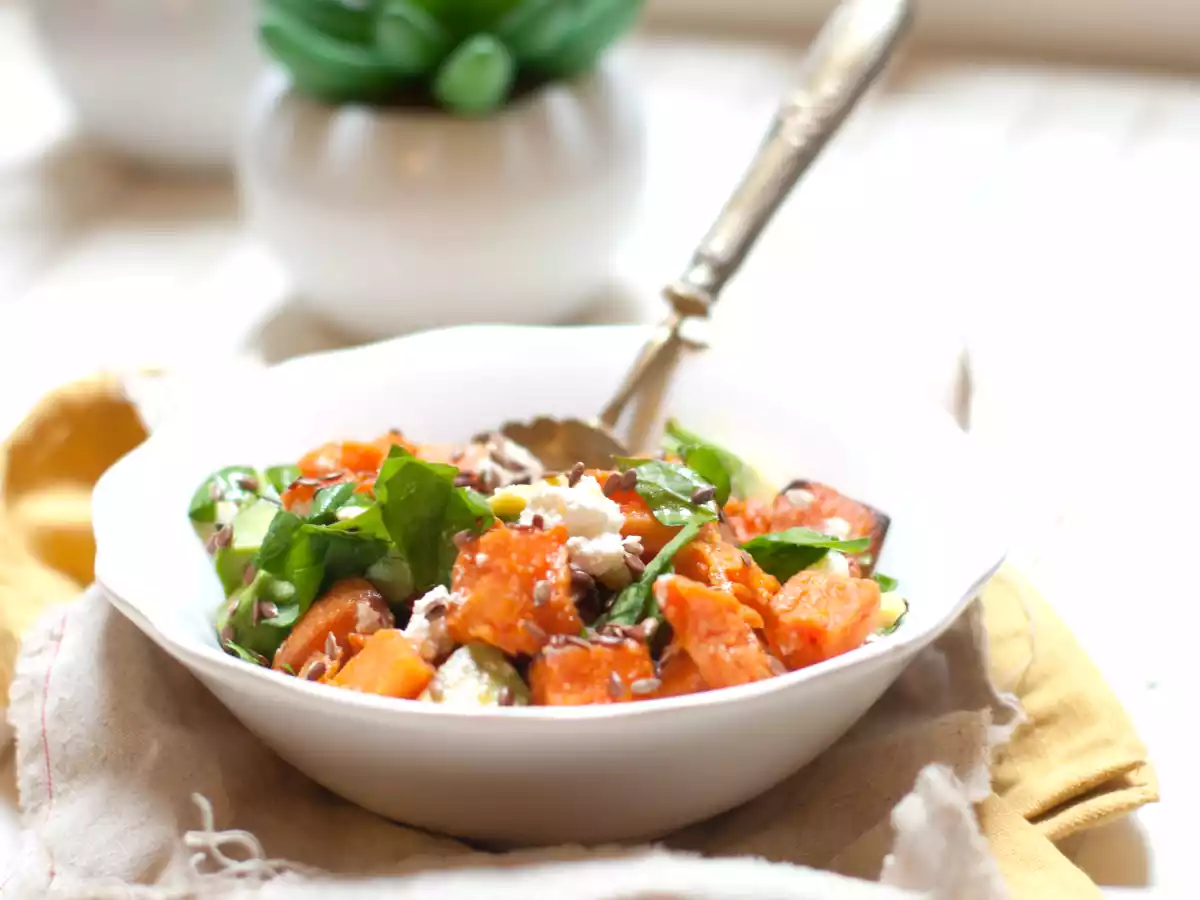 Salade patates douces rôties