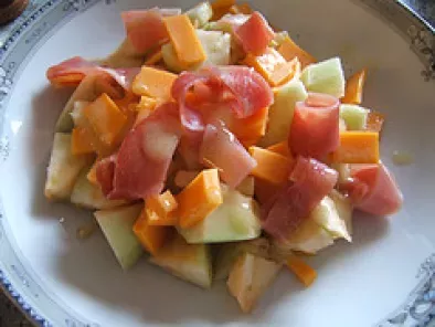 Salade pomme verte, jambon cru et mimolette, photo 2