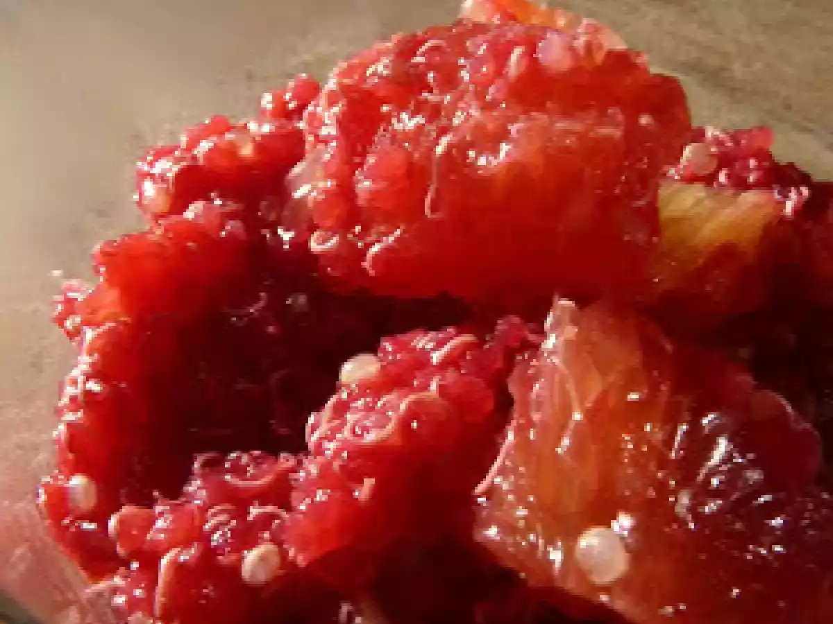 Salade rose de quinoa aux agrumes