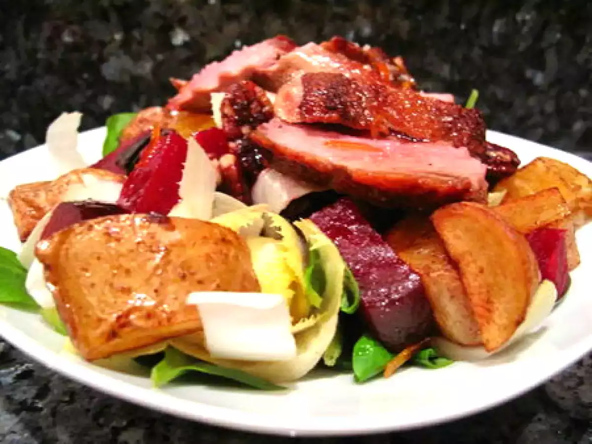 Salade tiède de canard sauce à l'orange - photo 2