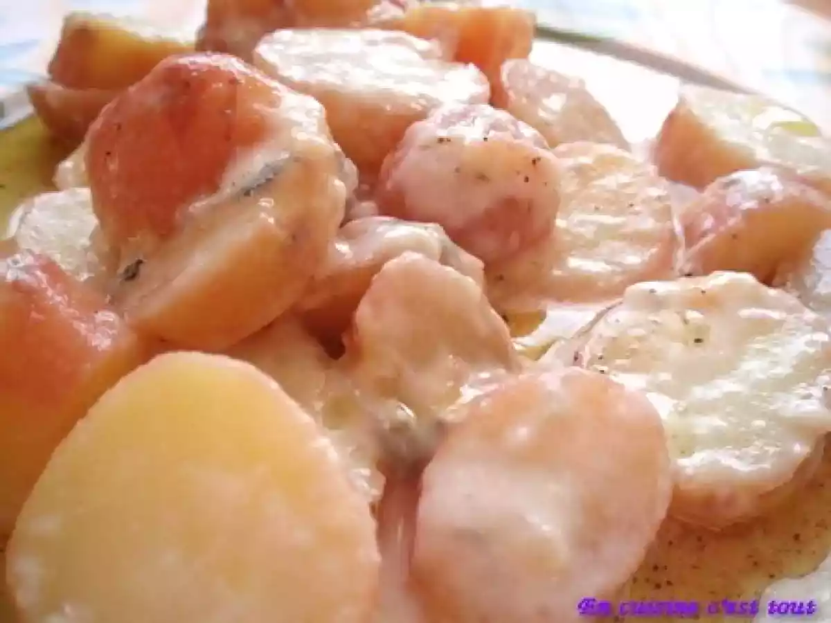 Salade tiède de pommes-de-terre au gorgonzola