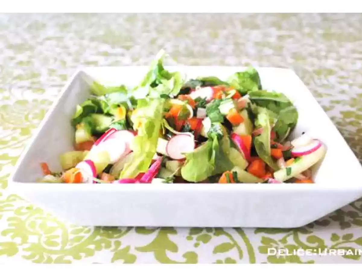 SALADE toute fraîche au SAUMON FUME et LEGUMES crus - photo 2