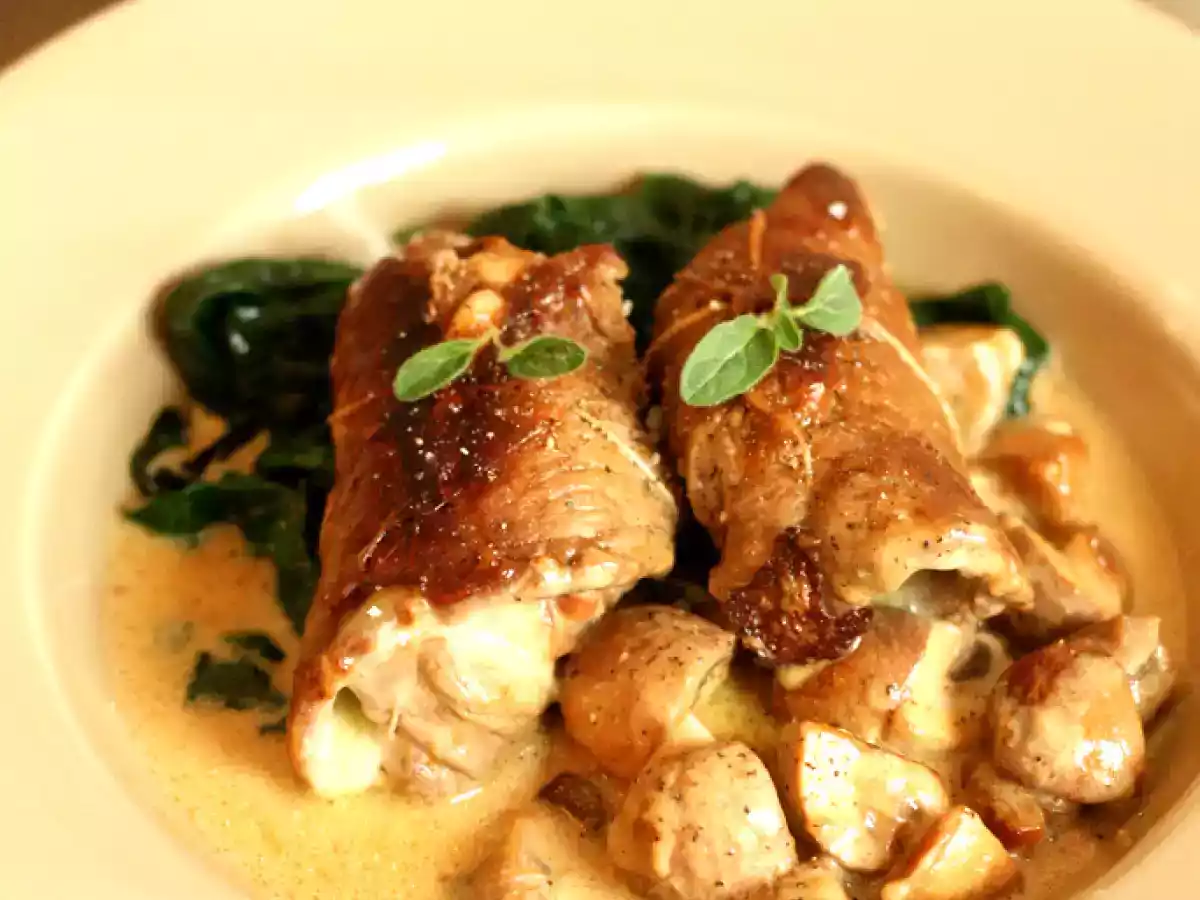 Saltimbocca au comté et au jambon fumé