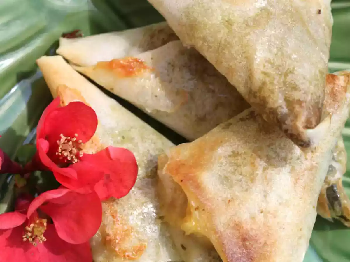 Samossa courgette-pesto-chèvre