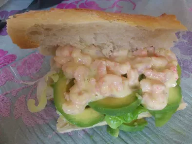 Sandwich avocat crevettes