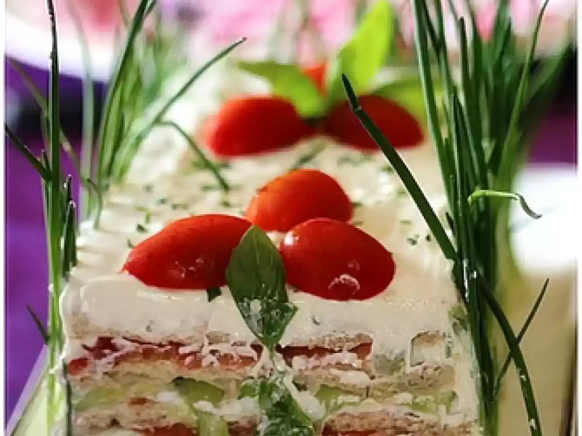 Sandwich cake concombre/ saumon.