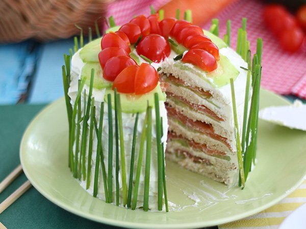 Sandwich Cake Le Gateau Frais De L Aperitif Recette Ptitchef