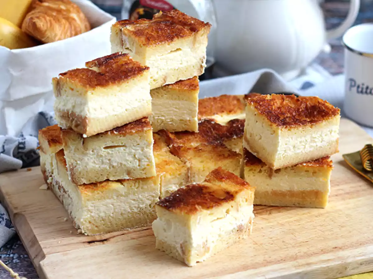 Sandwich cheesecake et brioche perdue