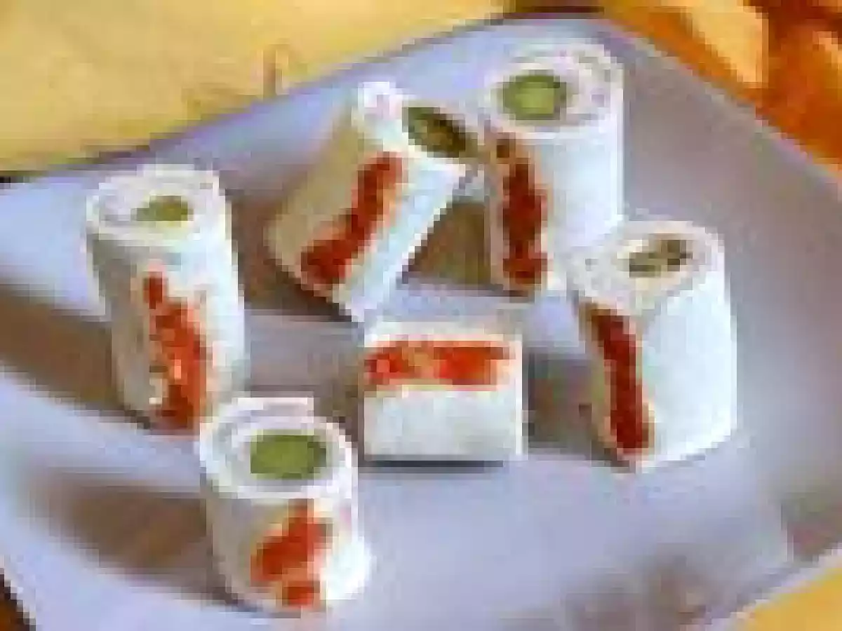 Sandwich roulé au jambon fumé