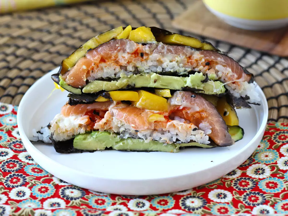 Sandwich sushi au saumon, avocat et mangue : frais, original et ultra gourmand - photo 3