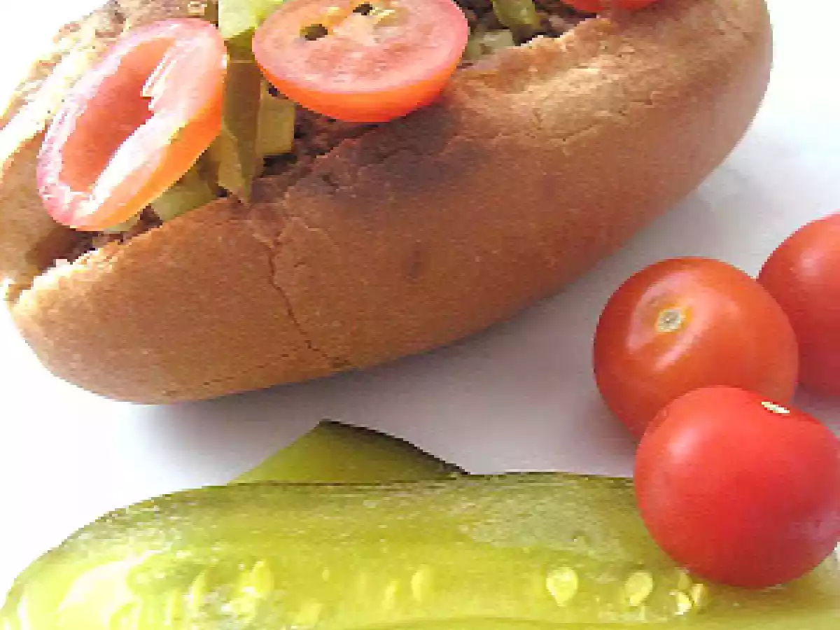 Sandwichs au boeuf haché garnis