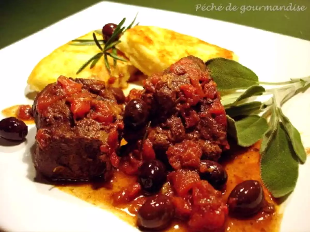 Sanglier aux olives et galettes de polenta - photo 2