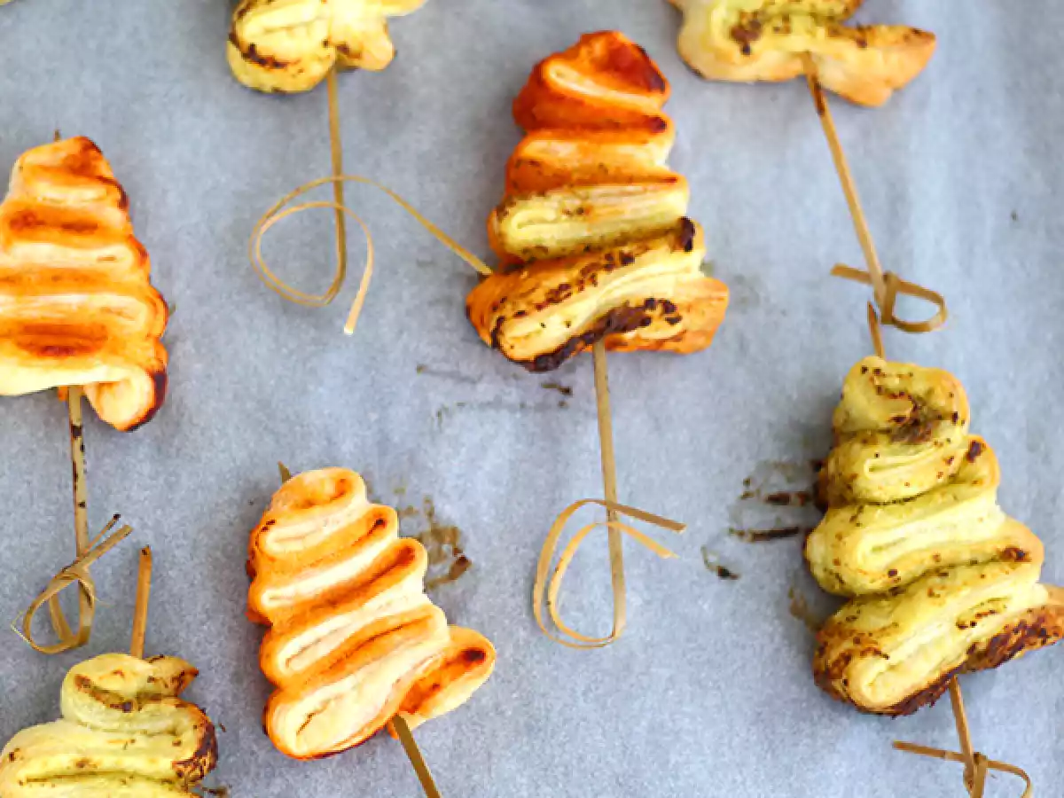 Sapins feuilletés au pesto pour l'apéritif de Noël - photo 3