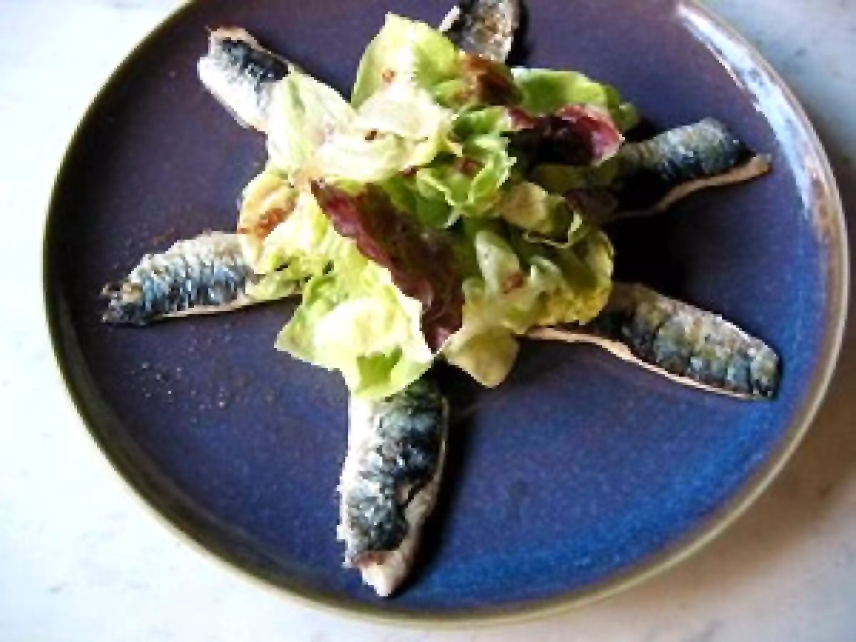 Sardines en salade au vinaigre de framboise