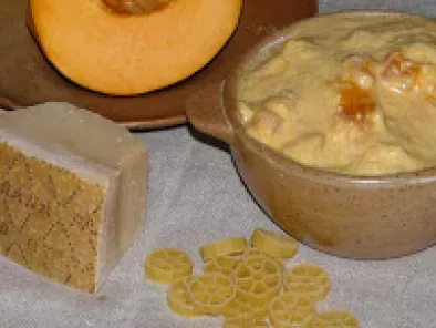 Sauce au Parmesan, Oignon et Potiron confits au miel
