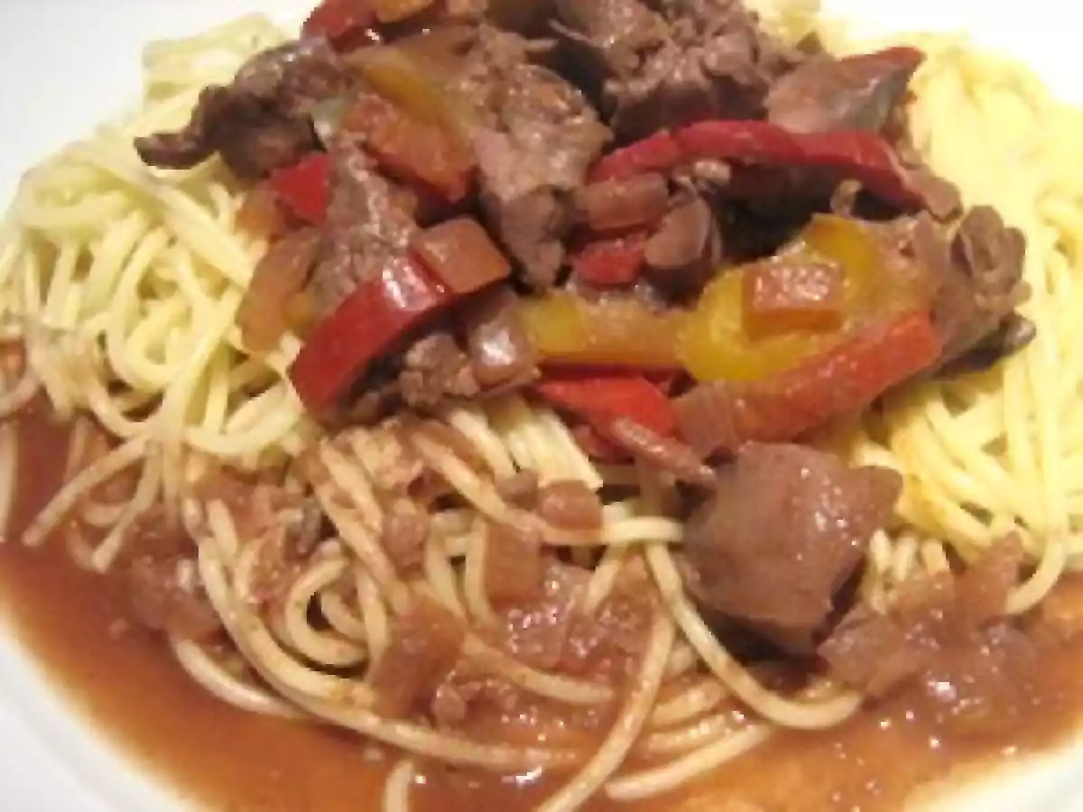 Sauce aux foies de volaille et poivrons - photo 2