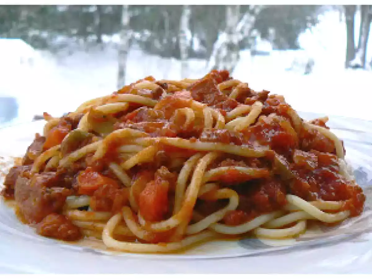 Sauce spaghetti au pepperoni