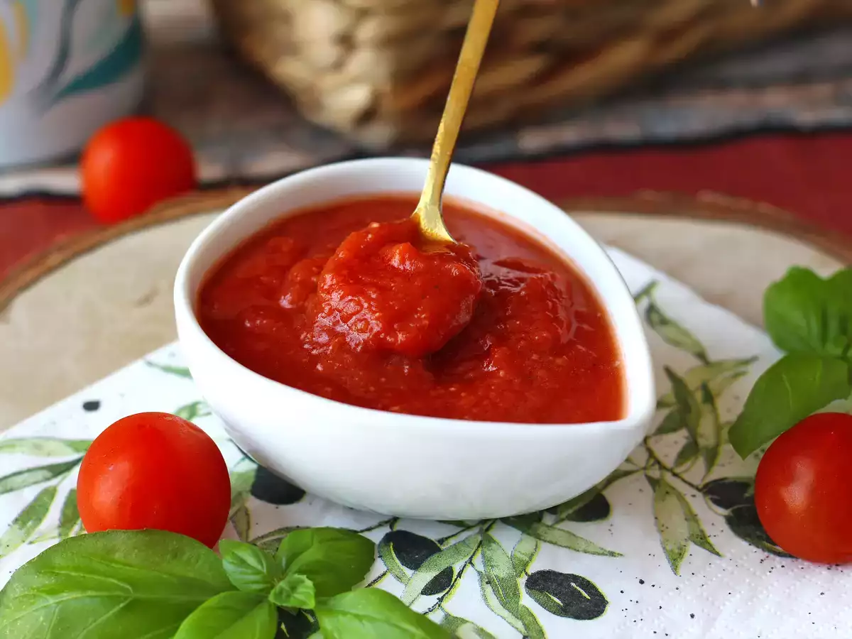 Sauce tomate crue pleine de saveurs, idéale pour garnir une pizza ou une pinsa - photo 3