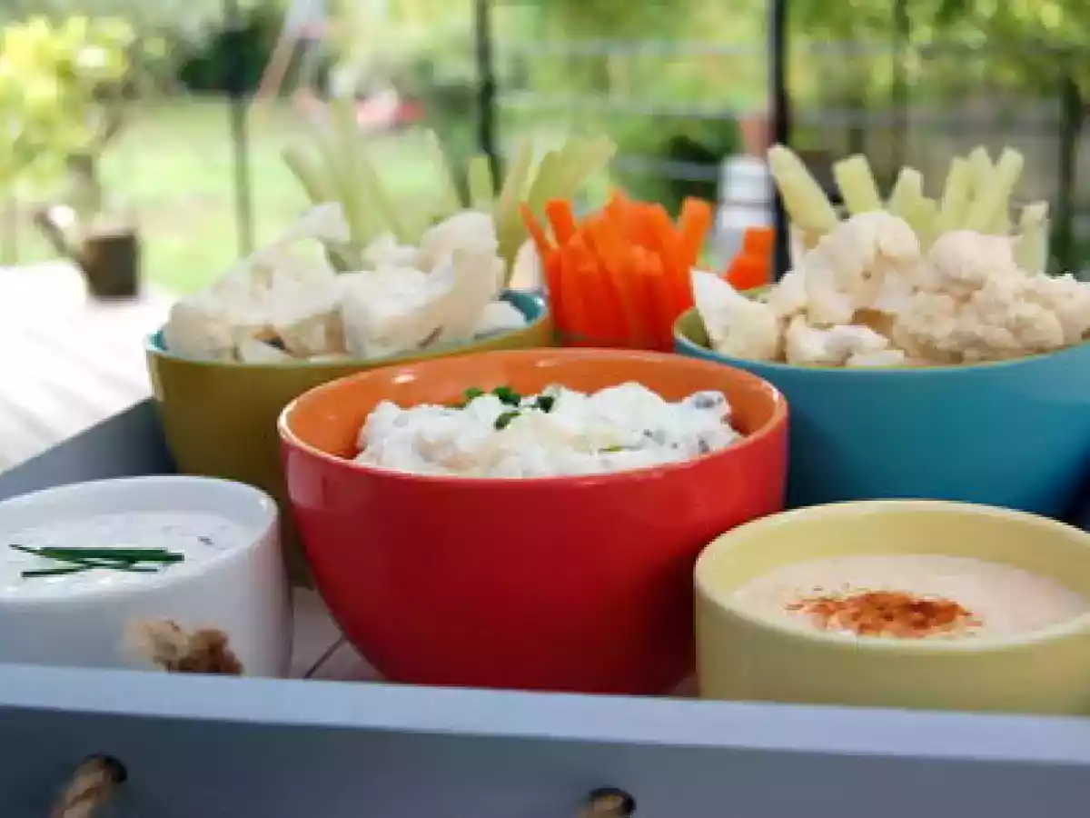 Sauces pour légumes cru pour l'apéro