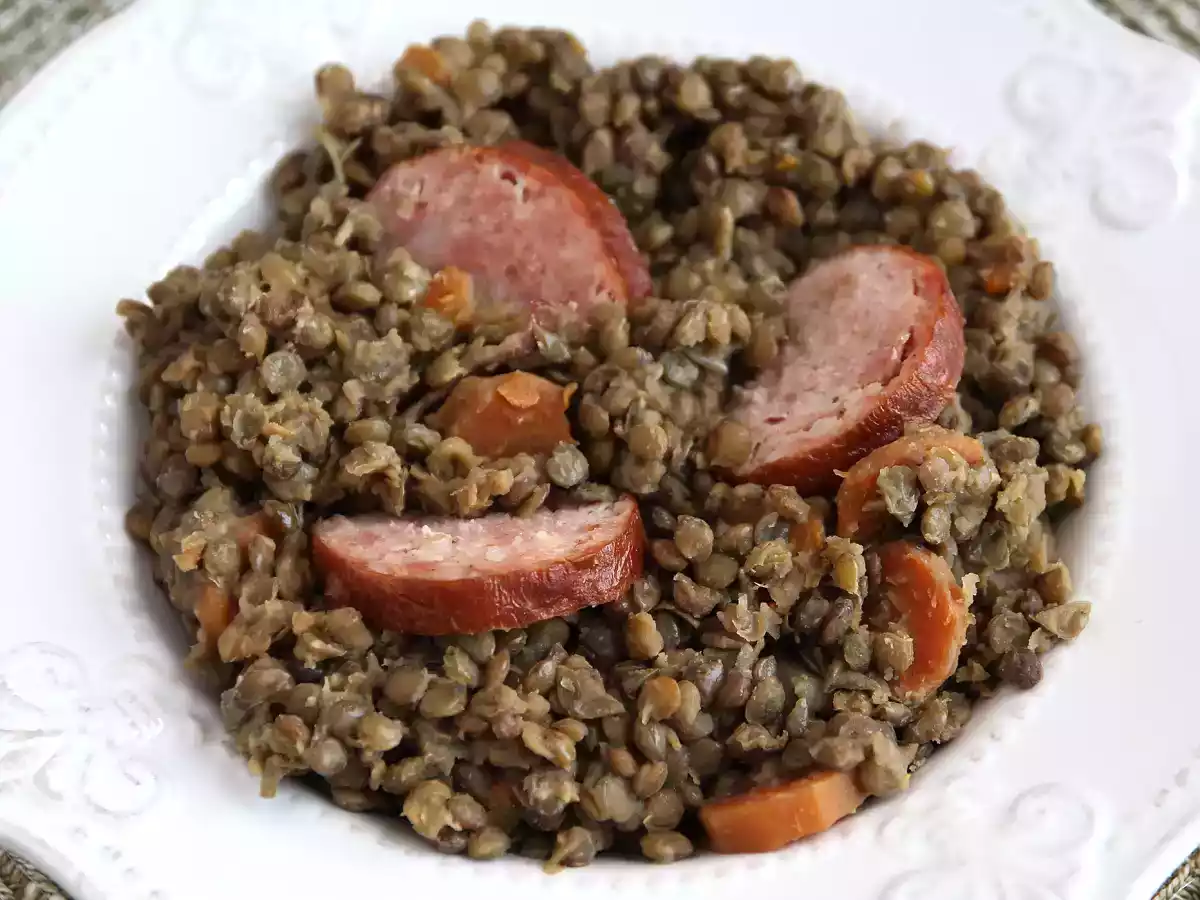 Saucisse de Morteau et lentilles mijotées - photo 2