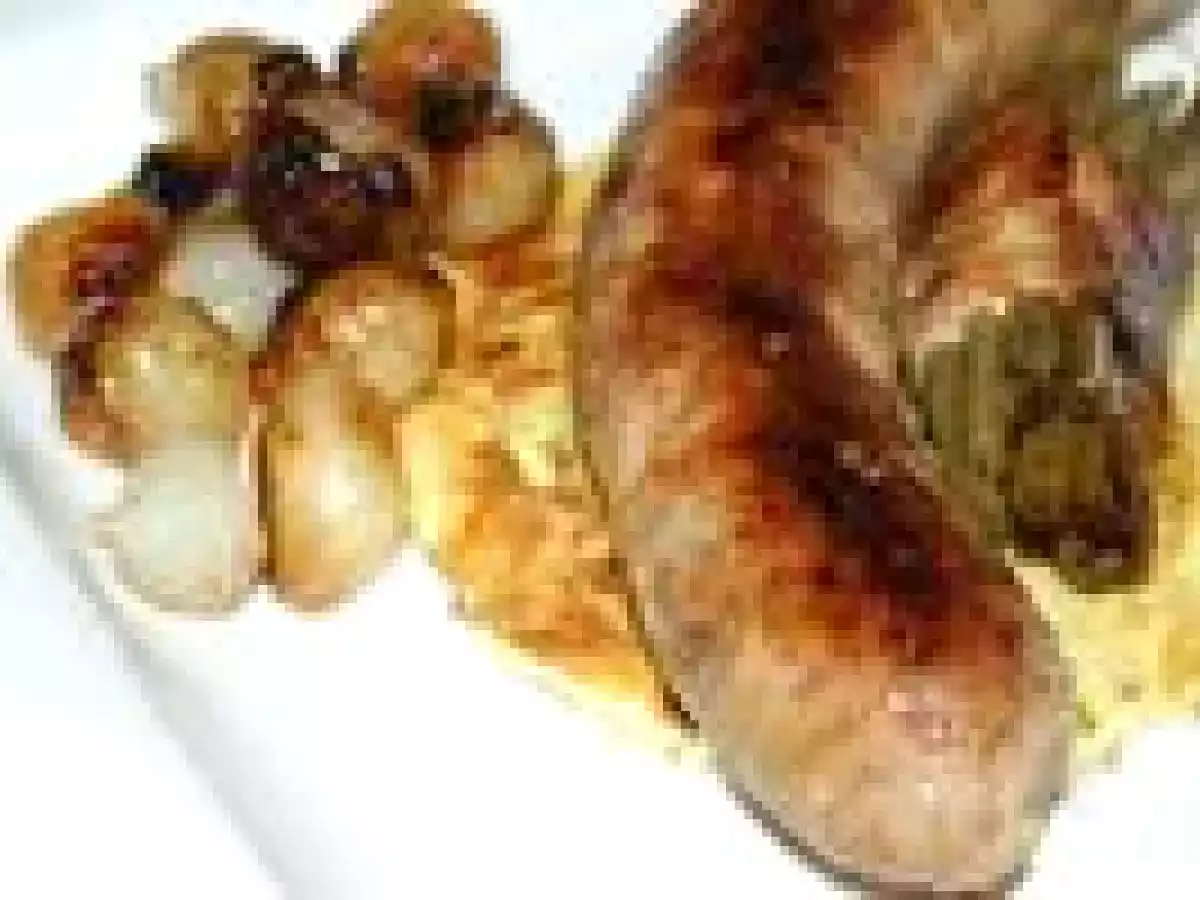 Saucisse de Pierrefort sur sa farinette Auvergnate, son fagot de haricots verts ... - photo 3