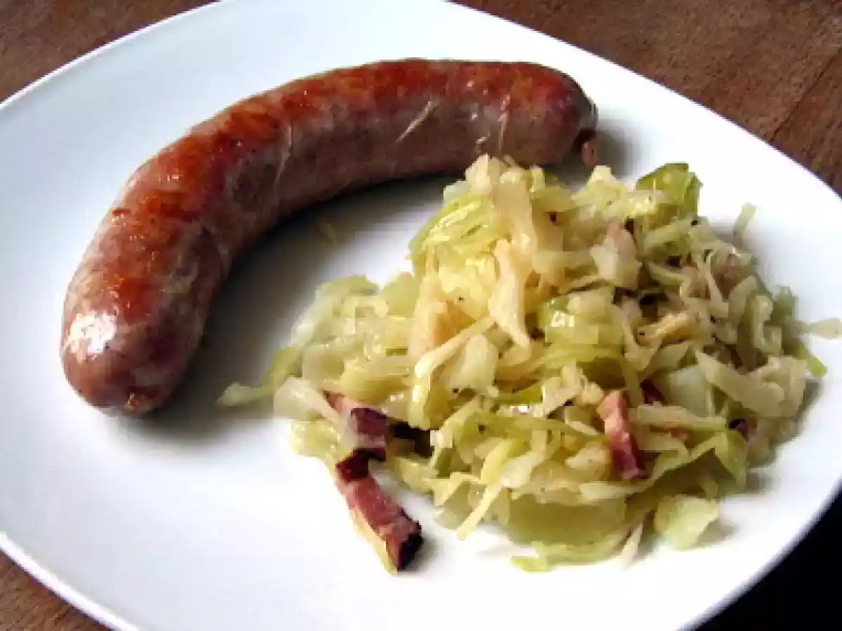 Saucisse de Toulouse au chou pointu