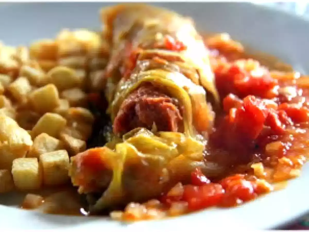 Saucisses au chou à la portugaise