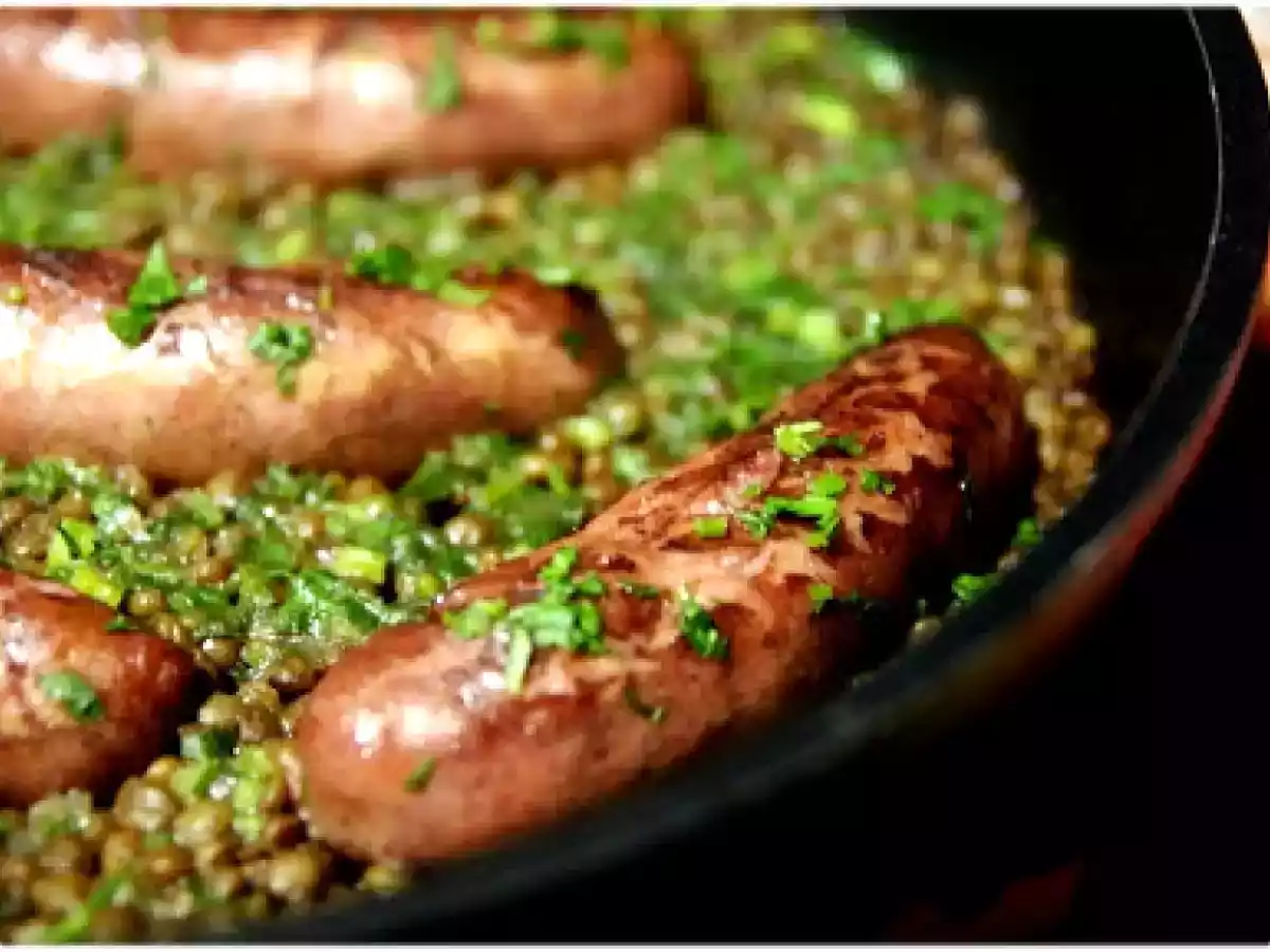 Saucisses-lentilles à l'italienne