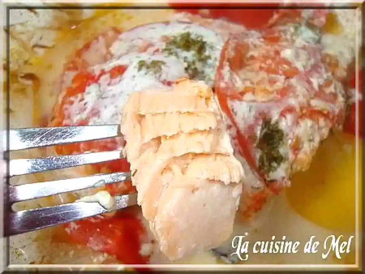 SAUMON A LA CREME EN PAPILLOTE(FILM THERMORESISTANT)