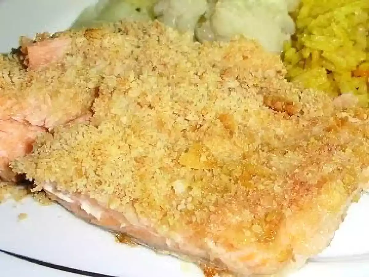 Saumon au four en croûte de parmesan