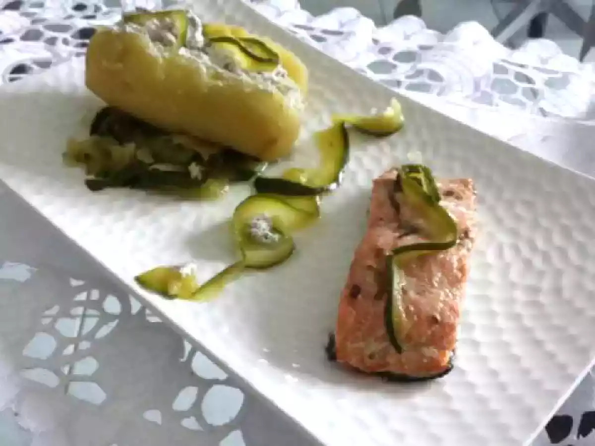 Saumon au four, pomme de terre farcie light - photo 2