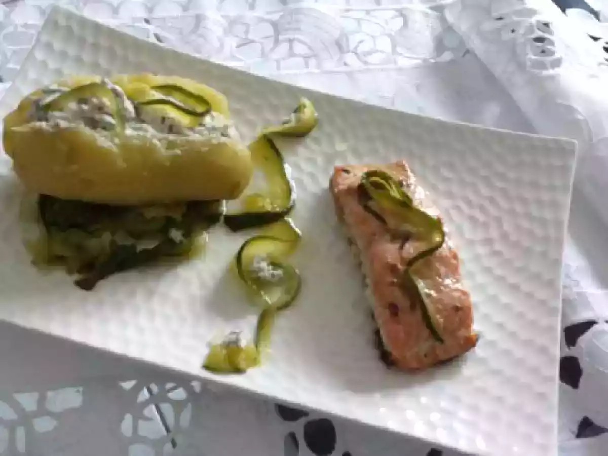 Saumon au four, pomme de terre farcie light - photo 3