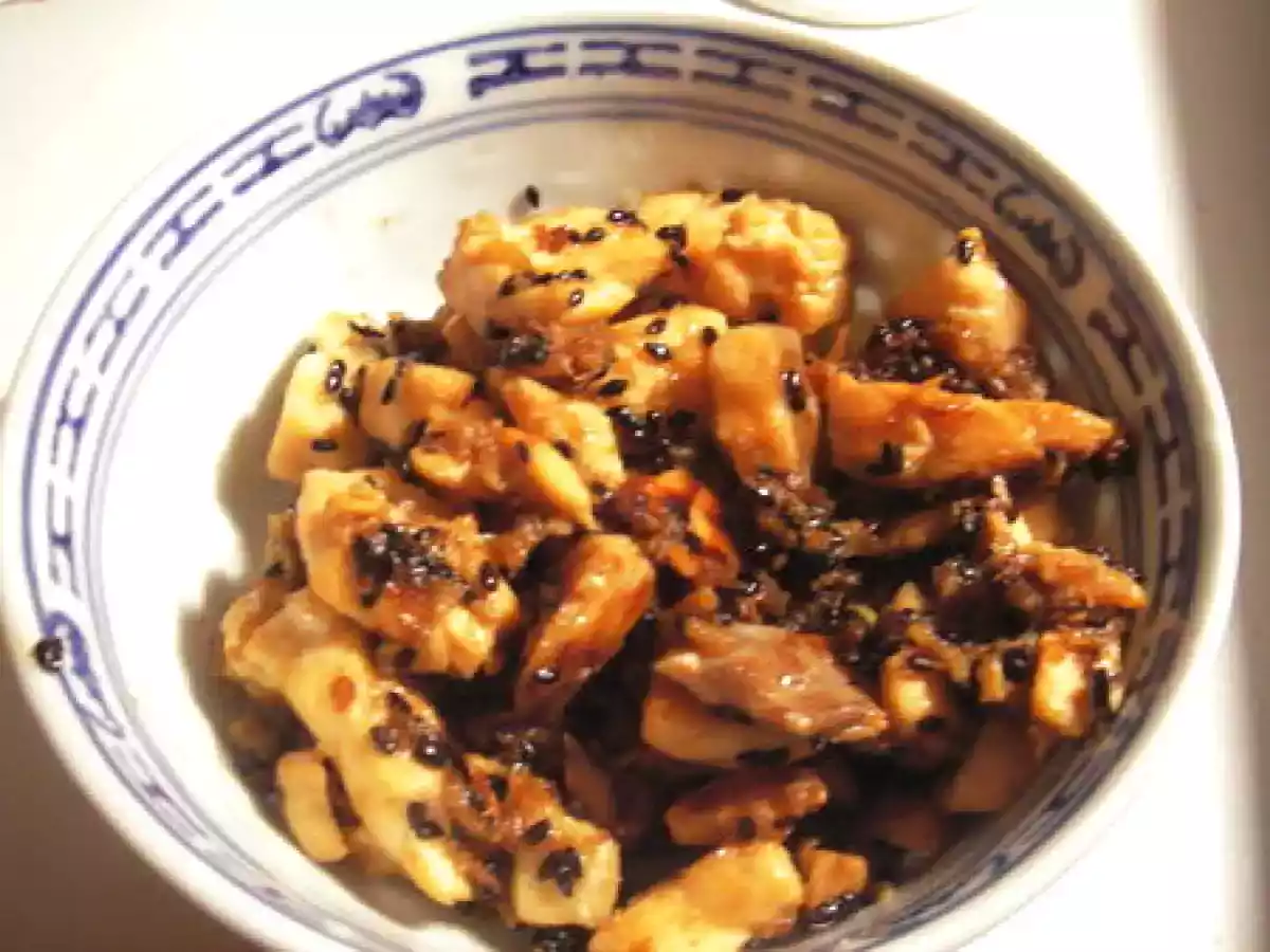 Saumon au wok, gingembre et sésame : restes de makis n°2