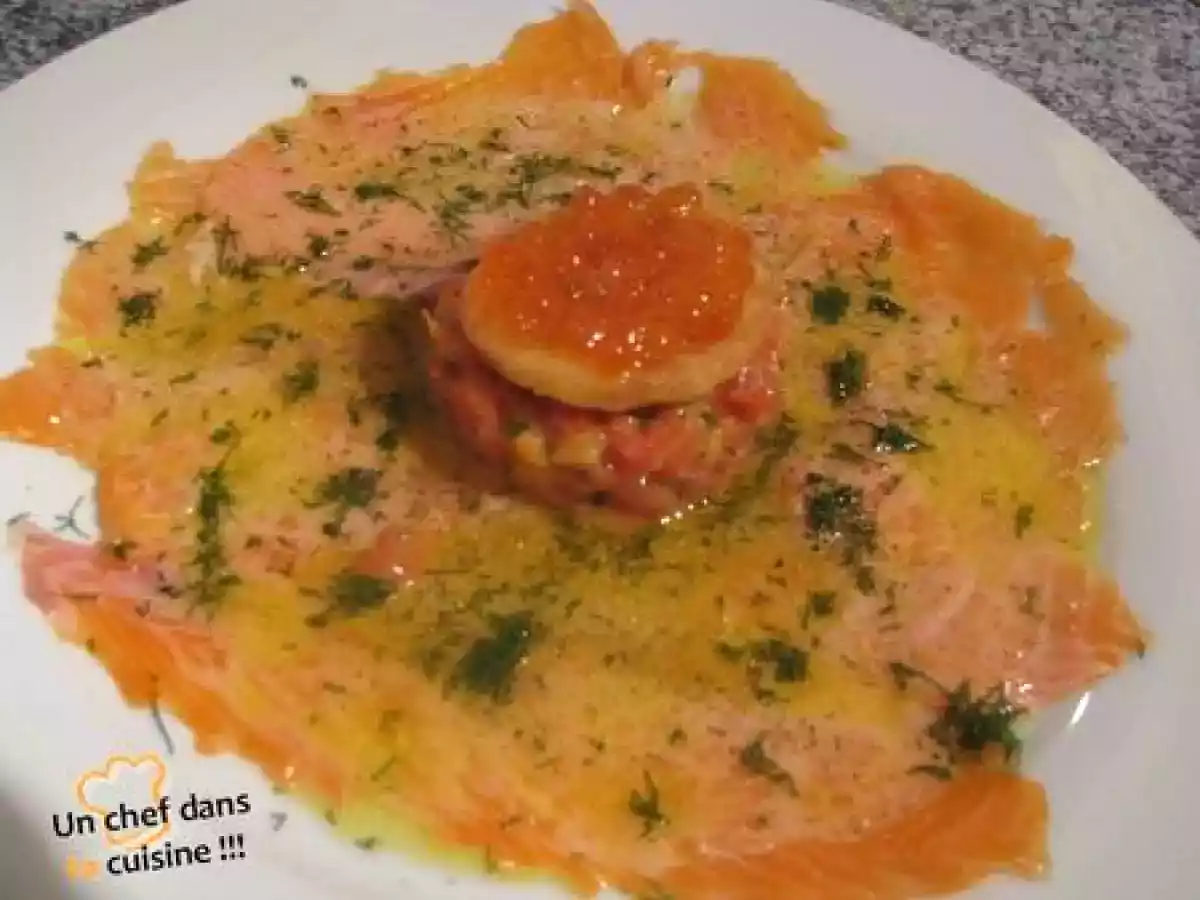 Saumon Cru Mariné à l'Aneth