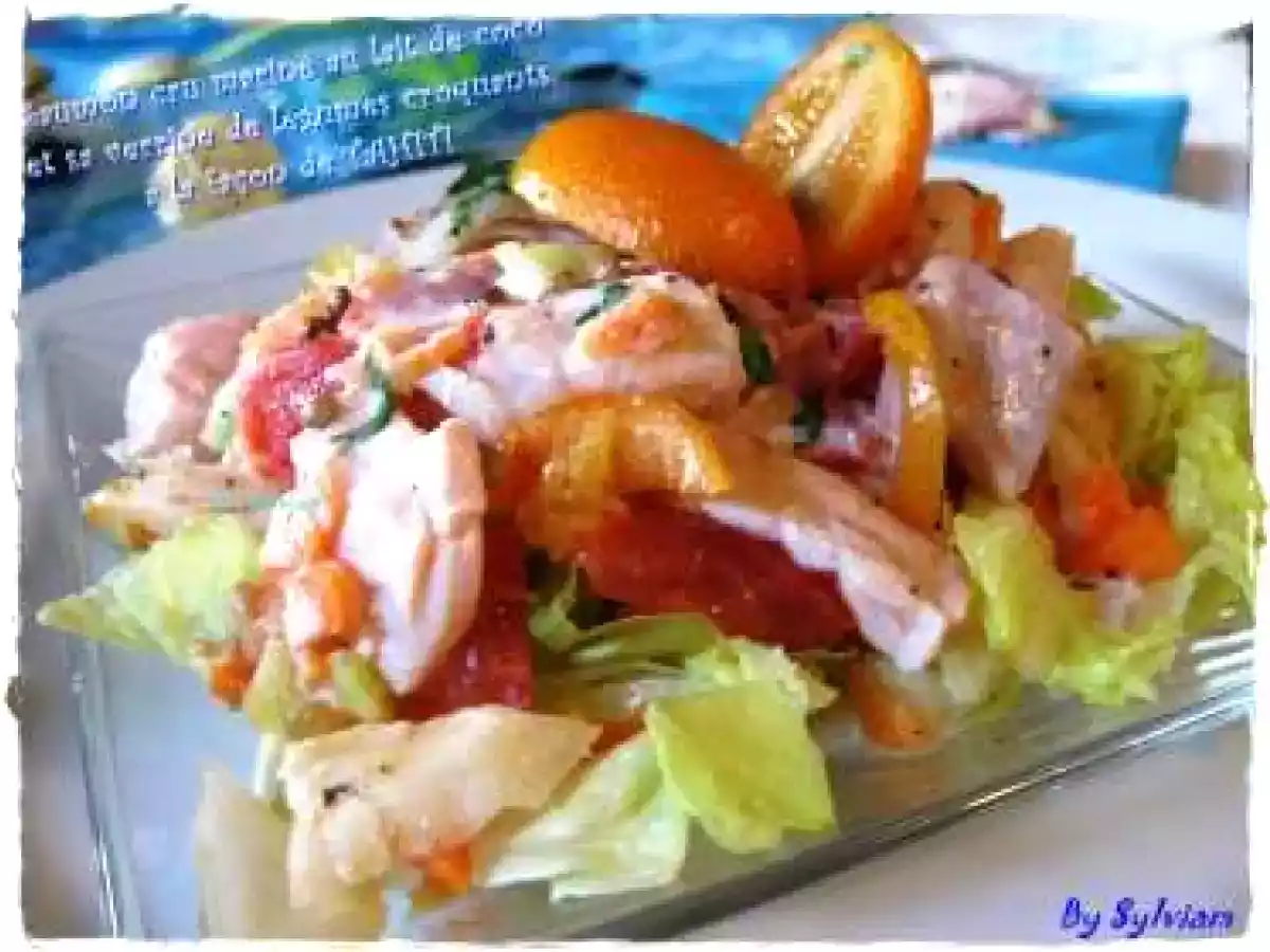 SAUMON CRU MARINE A LA NOIX DE COCO