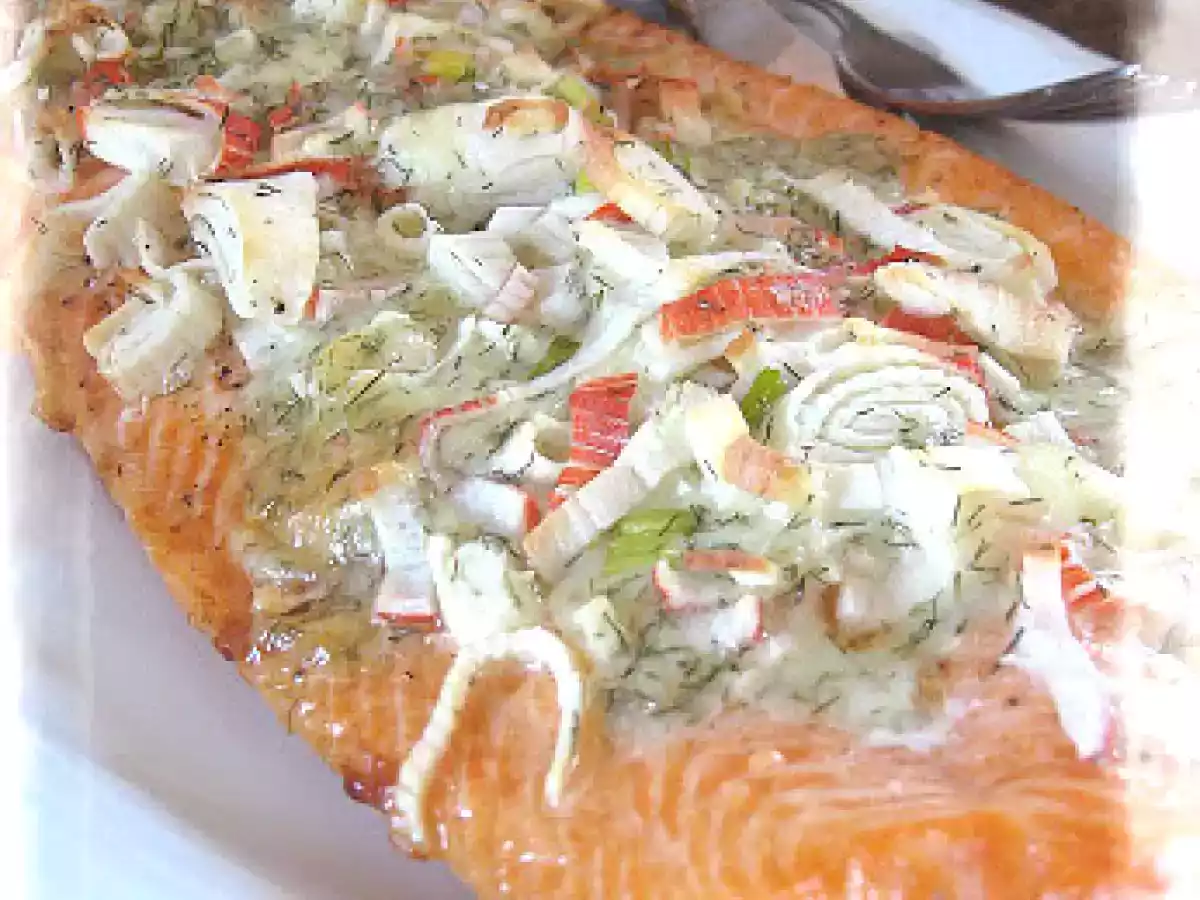 Saumon express au gratin de cheddar et goberge