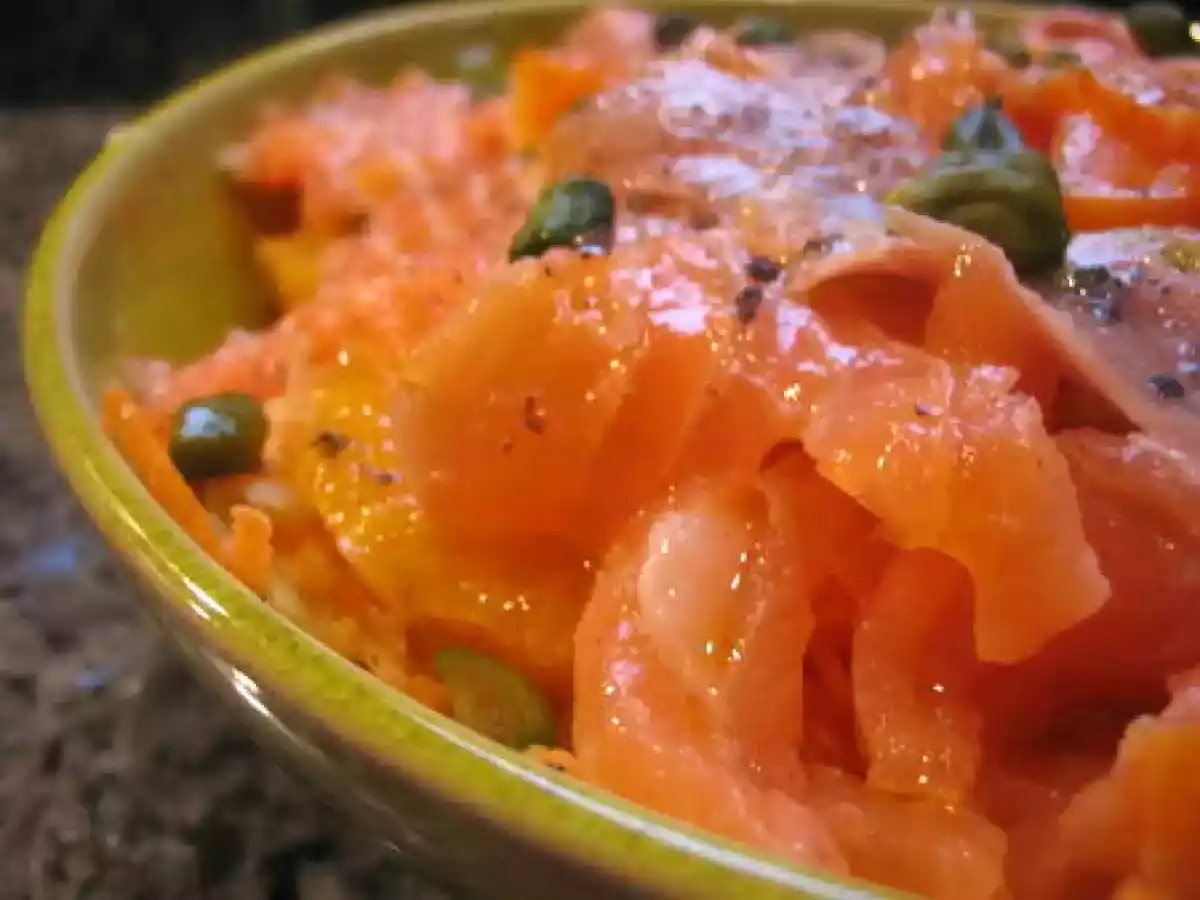 Saumon fumé maison et la petite salade orange qui en a découlé - photo 2