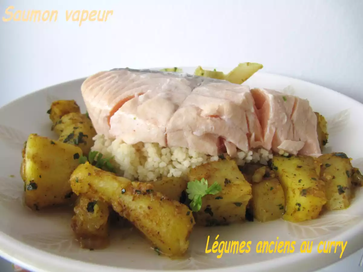 SAUMON POELEE DE LEGUMES RACINES