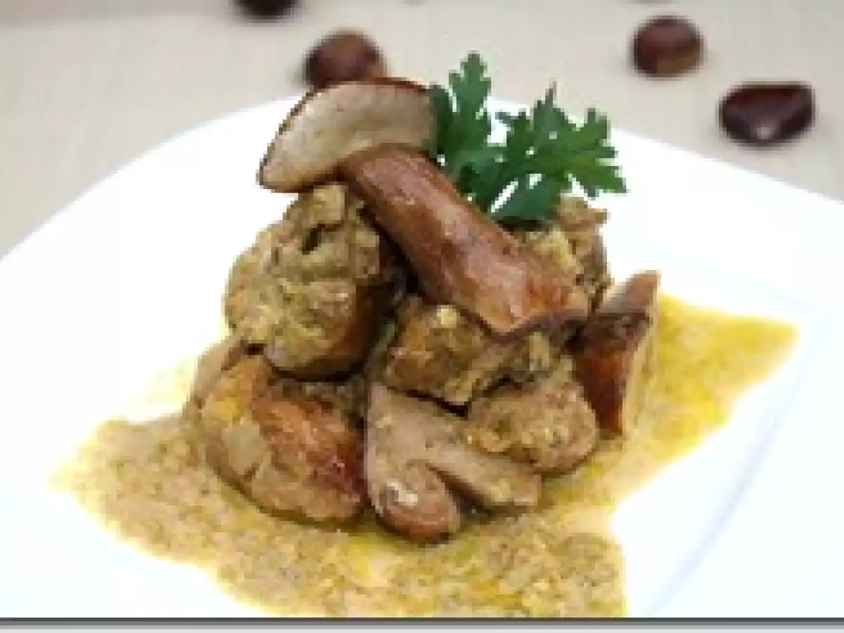 Sauté d?Agneau aux Epices, Châtaignes et Cèpes - photo 2