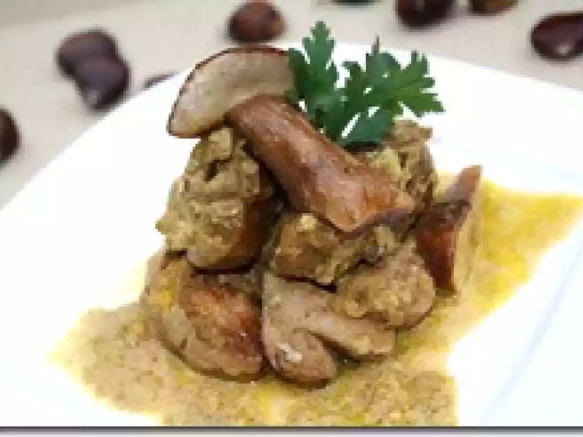 Sauté d?Agneau aux Epices, Châtaignes et Cèpes - photo 3