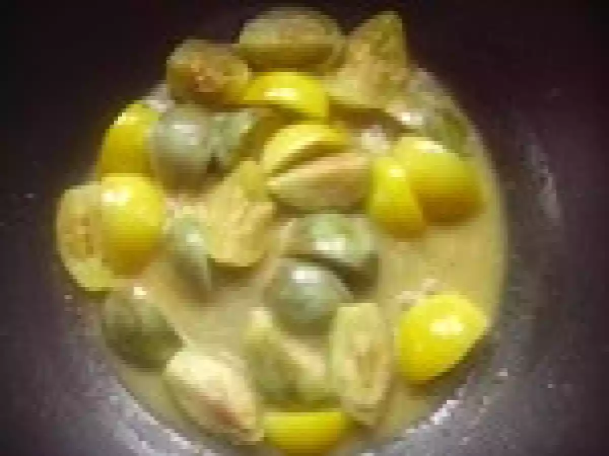 Sauté de Boeuf aux Aubergines Jaunes, Blanches et Haricots Verts Longs - photo 6